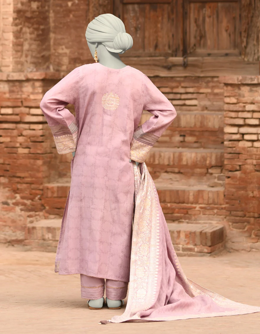 Junaid Jamshaid 3PC-JLAWN-S-25-846 Lilac Lawn Dyed  Shades Of Summer 2025 - Image 2