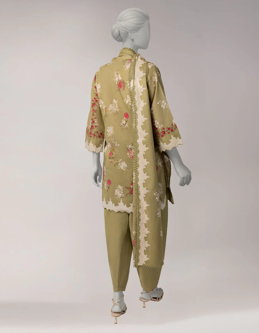 Junaid Jamshaid JL261085U Green Spring Lawn 2026 - Image 2
