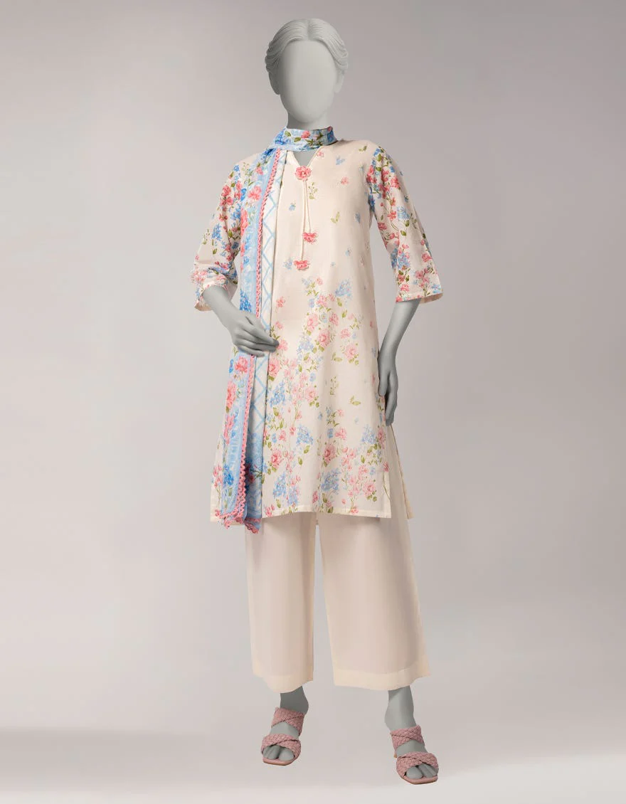 Junaid Jamshaid JL261087U White Spring Lawn 2026