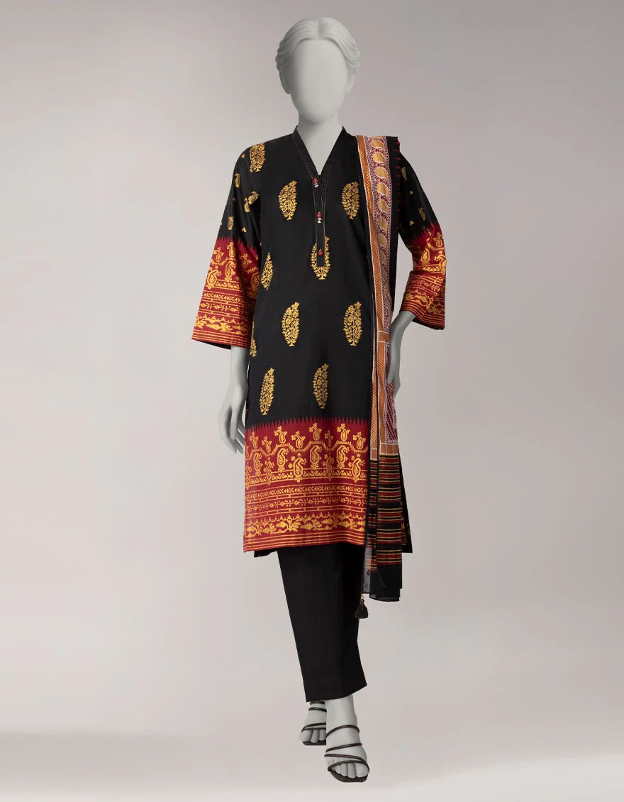 Junaid Jamshaid JL261089S Black Spring Lawn 2026