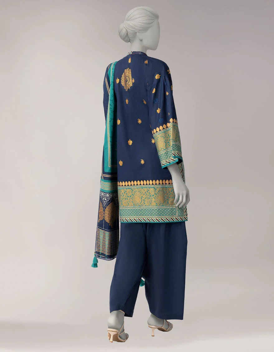 Junaid Jamshaid JL261090U Blue Spring Lawn 2026 - Image 2