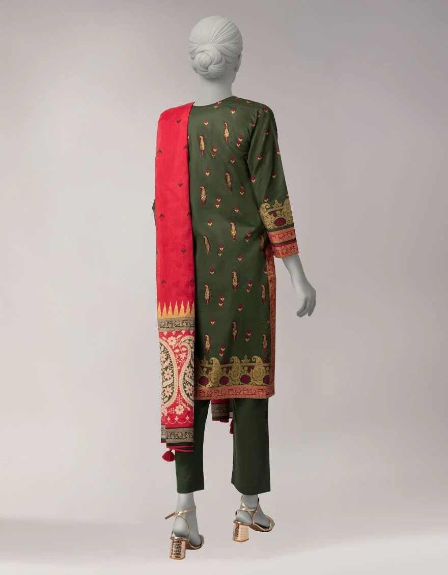 Junaid Jamshaid JL261092U Green Spring Lawn 2026 - Image 2