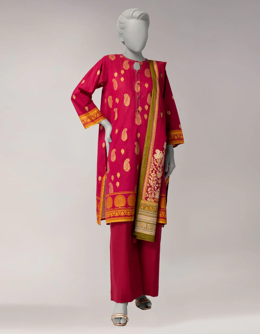 Junaid Jamshaid JL261094U Pink Spring Lawn 2026