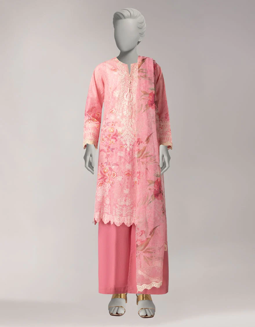 Junaid Jamshaid JL261098S Pink Spring Lawn 2026