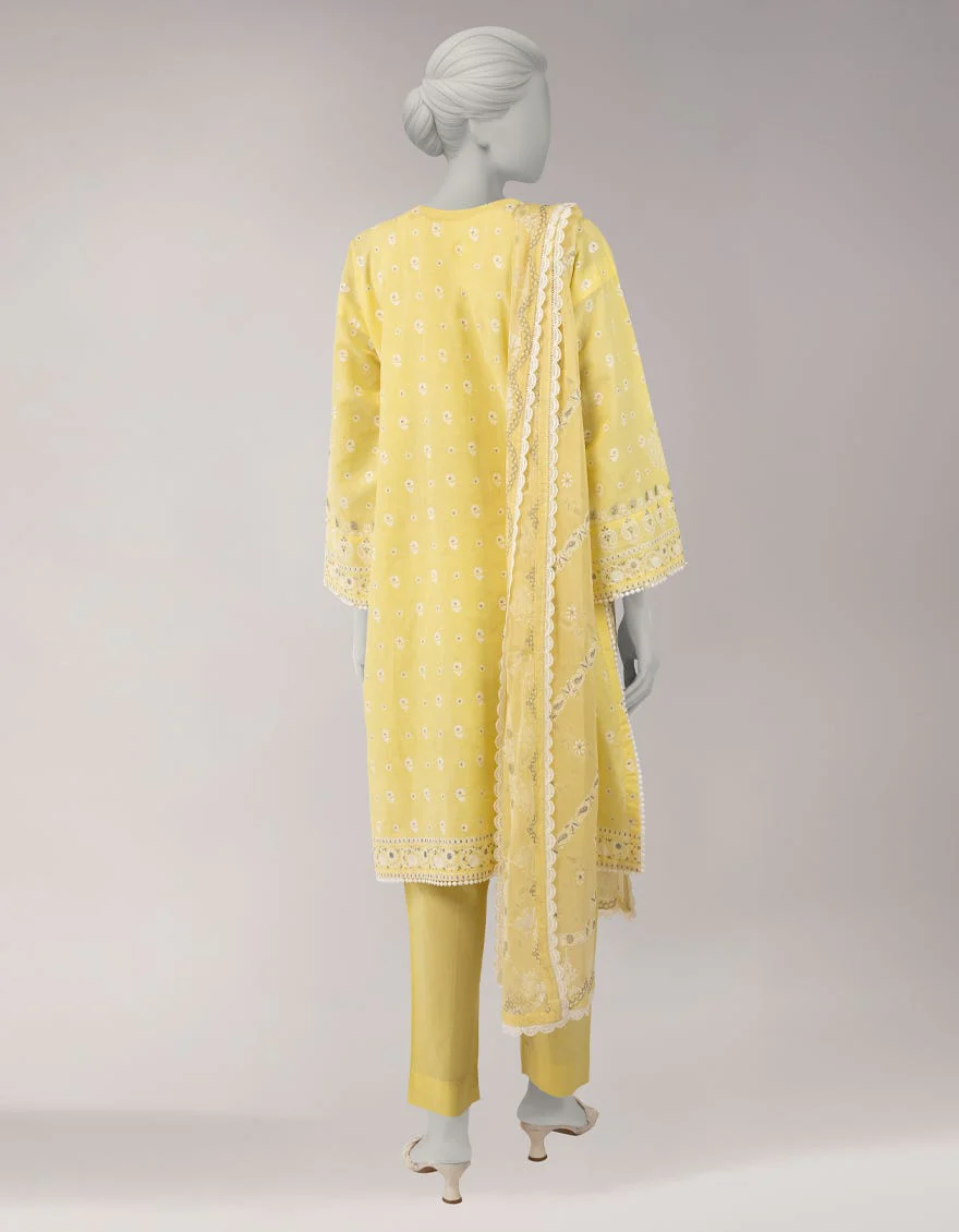 Junaid Jamshaid JL261102S Yellow Spring Lawn 2026 - Image 2