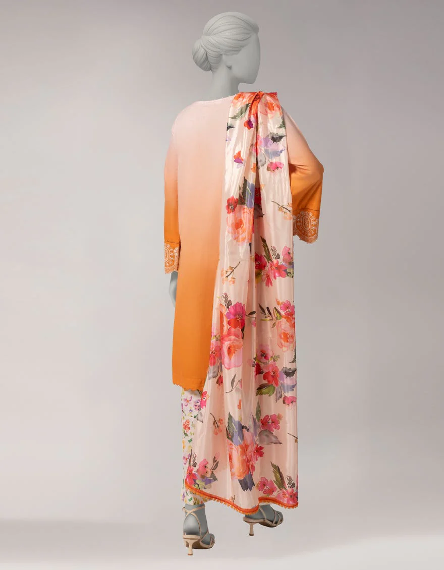Junaid Jamshaid JL261105S Orange Spring Lawn 2026 - Image 2