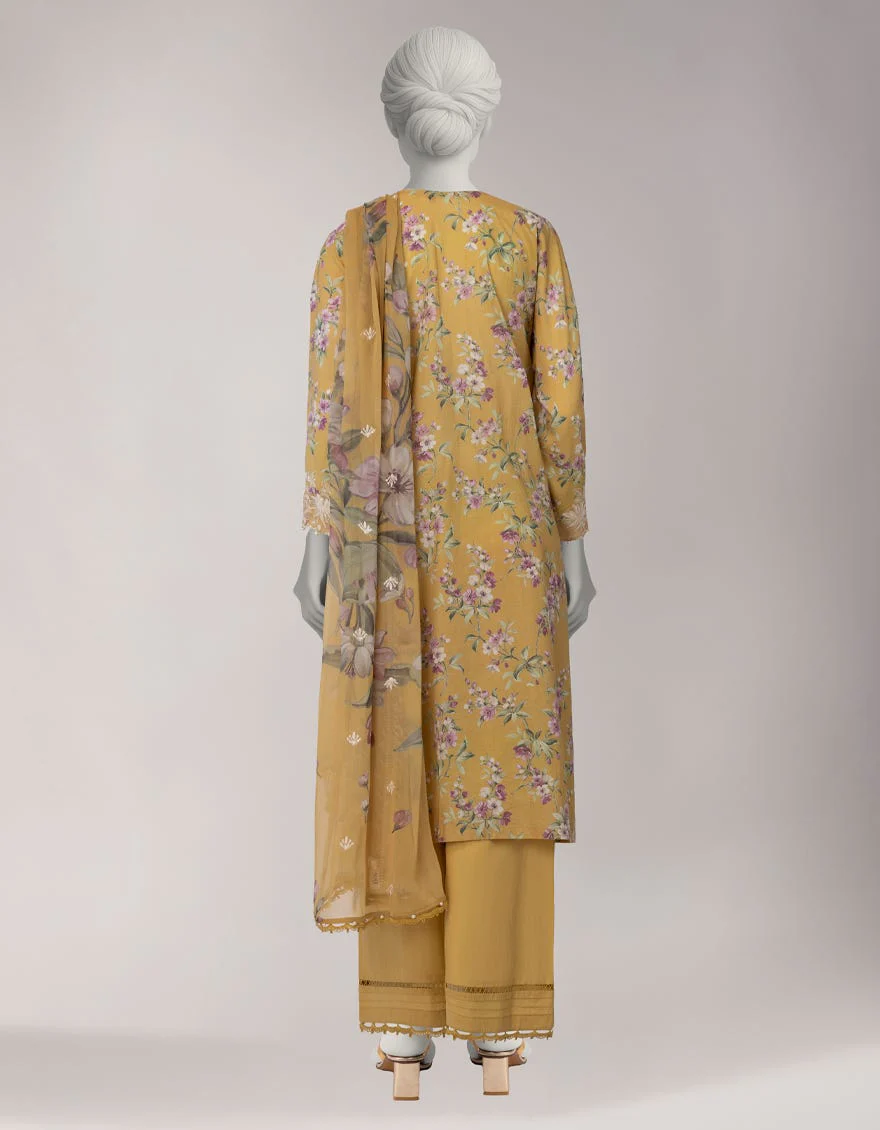 Junaid Jamshaid JL261107U Yellow Spring Lawn 2026 - Image 2
