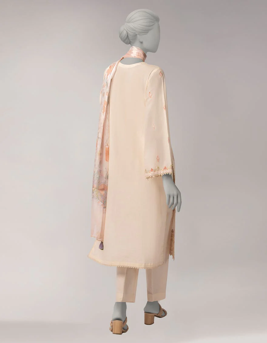 Junaid Jamshaid JL261114U Peach Spring Lawn 2026 - Image 2