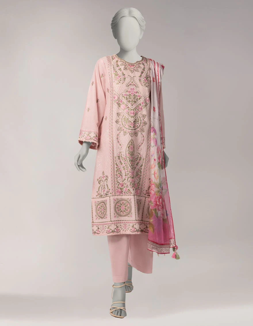 Junaid Jamshaid JL261115U Pink Spring Lawn 2026
