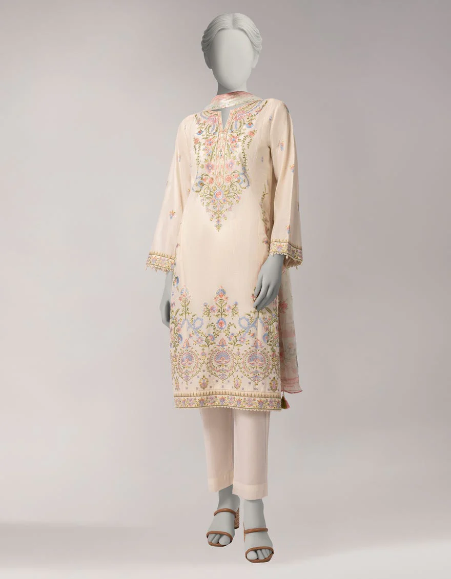 Junaid Jamshaid JL261116U Off-White Spring Lawn 2026