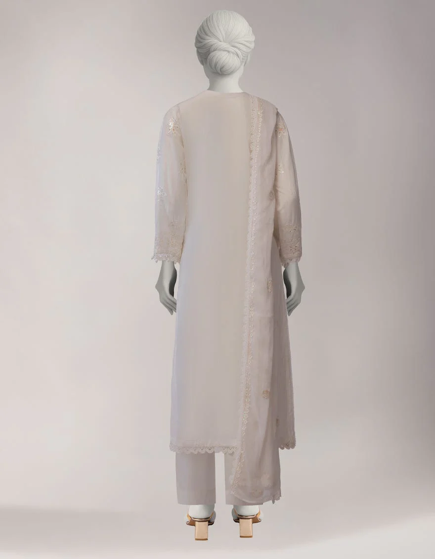 Junaid Jamshaid JL261117U White Spring Lawn 2026 - Image 2