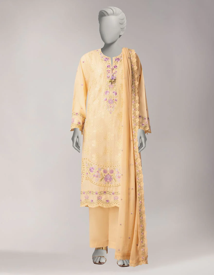 Junaid Jamshaid JL261119S Cream Spring Lawn 2026