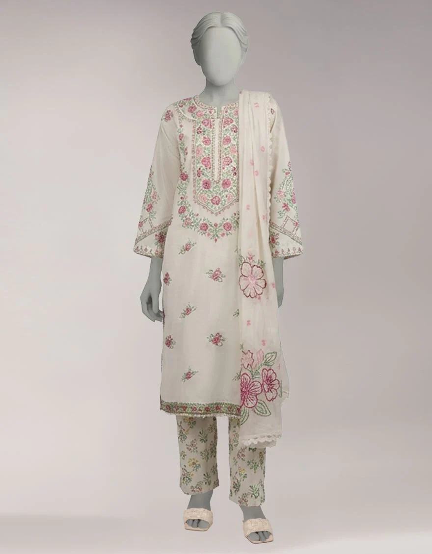 Junaid Jamshaid JL261124U Off-White Spring Lawn 2026