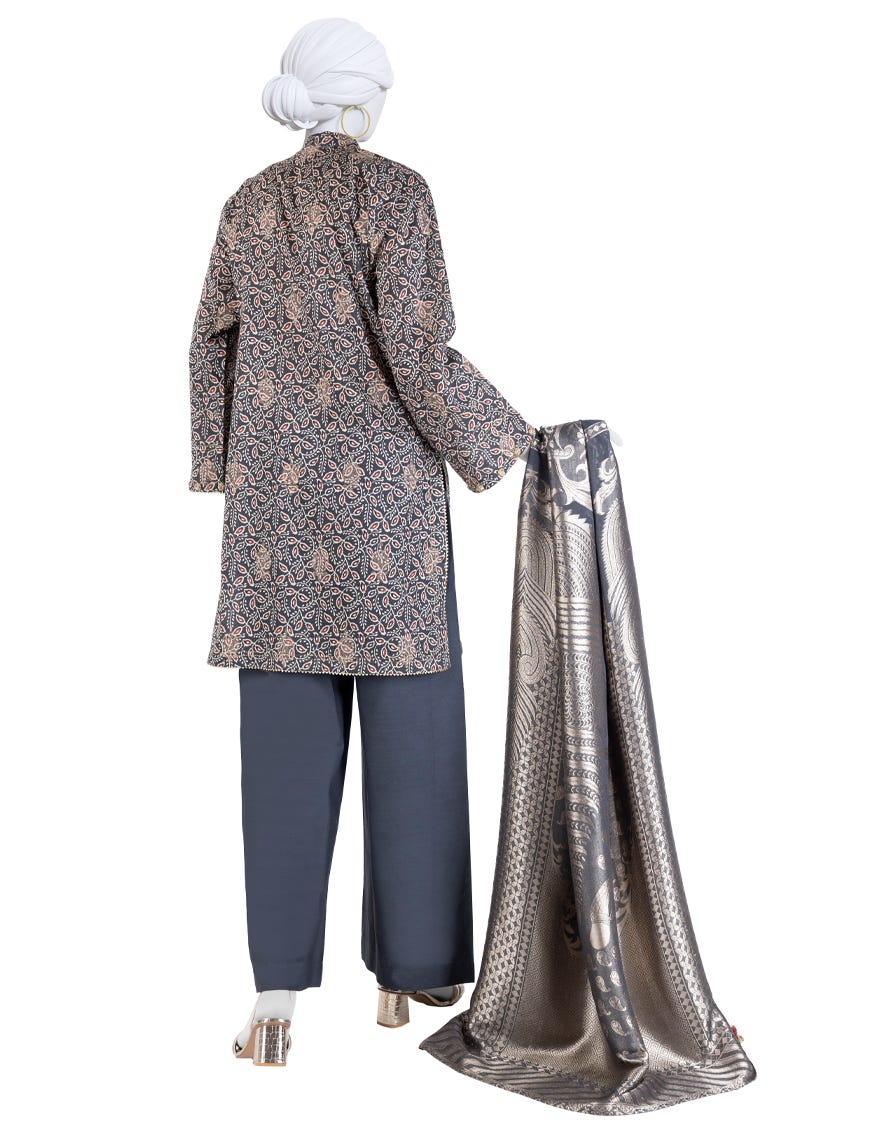 Junaid Jamshaid JLAWN-S-25-3281-Kalamkari-1 Mid Summer Collection 2025 - Image 2