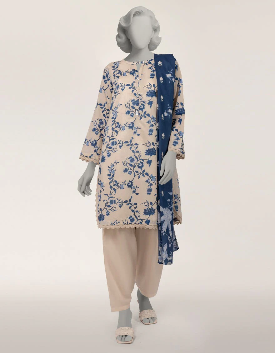 Junaid Jamshaid JLS26358S Off-White Spring Lawn 2026