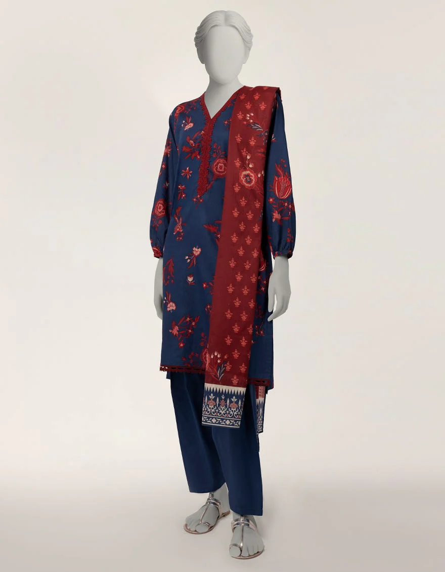 Junaid Jamshaid JLS26359S Blue Spring Lawn 2026