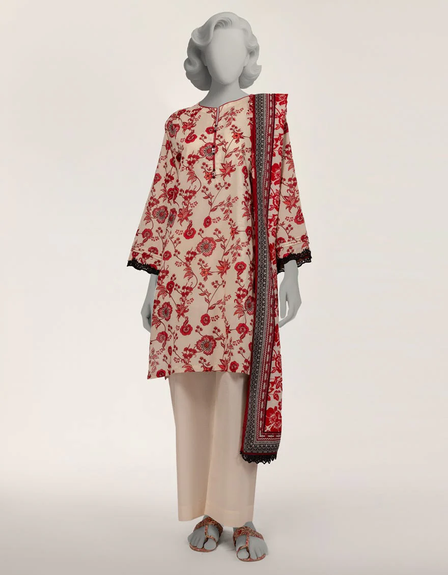 Junaid Jamshaid JLS26361S Ivory Spring Lawn 2026