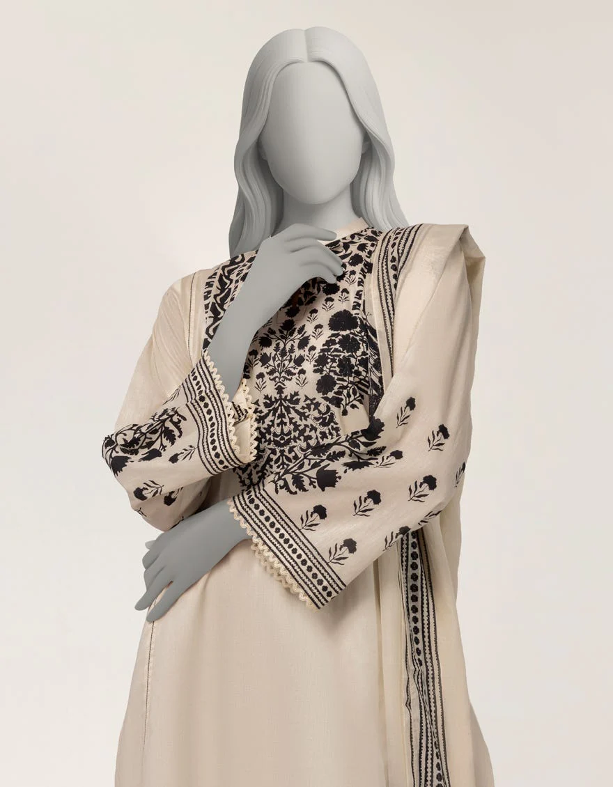 Junaid Jamshaid JLS26362S Off-White Spring Lawn 2026 - Image 2