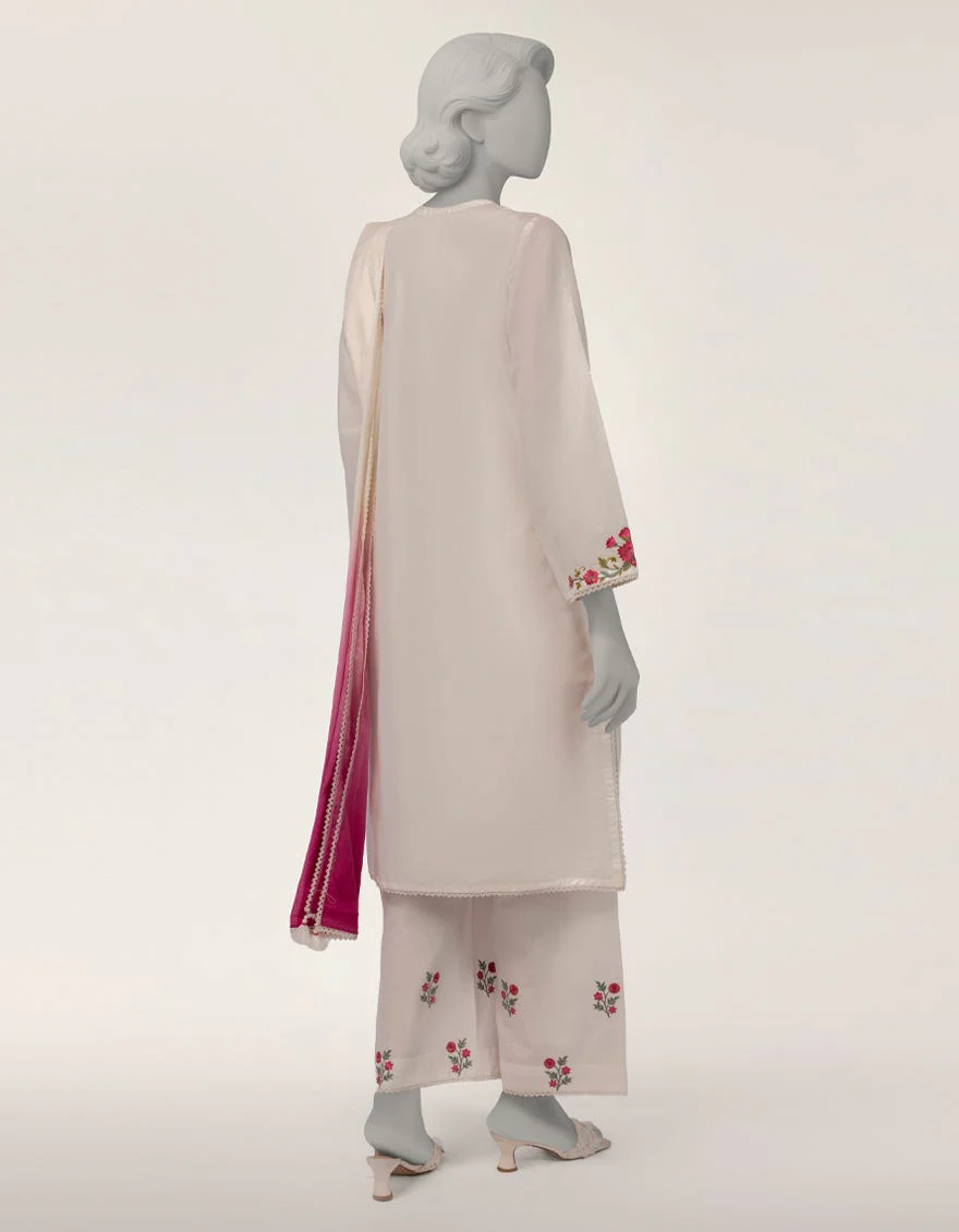 Junaid Jamshaid JLS26373S White Spring Lawn 2026 - Image 2