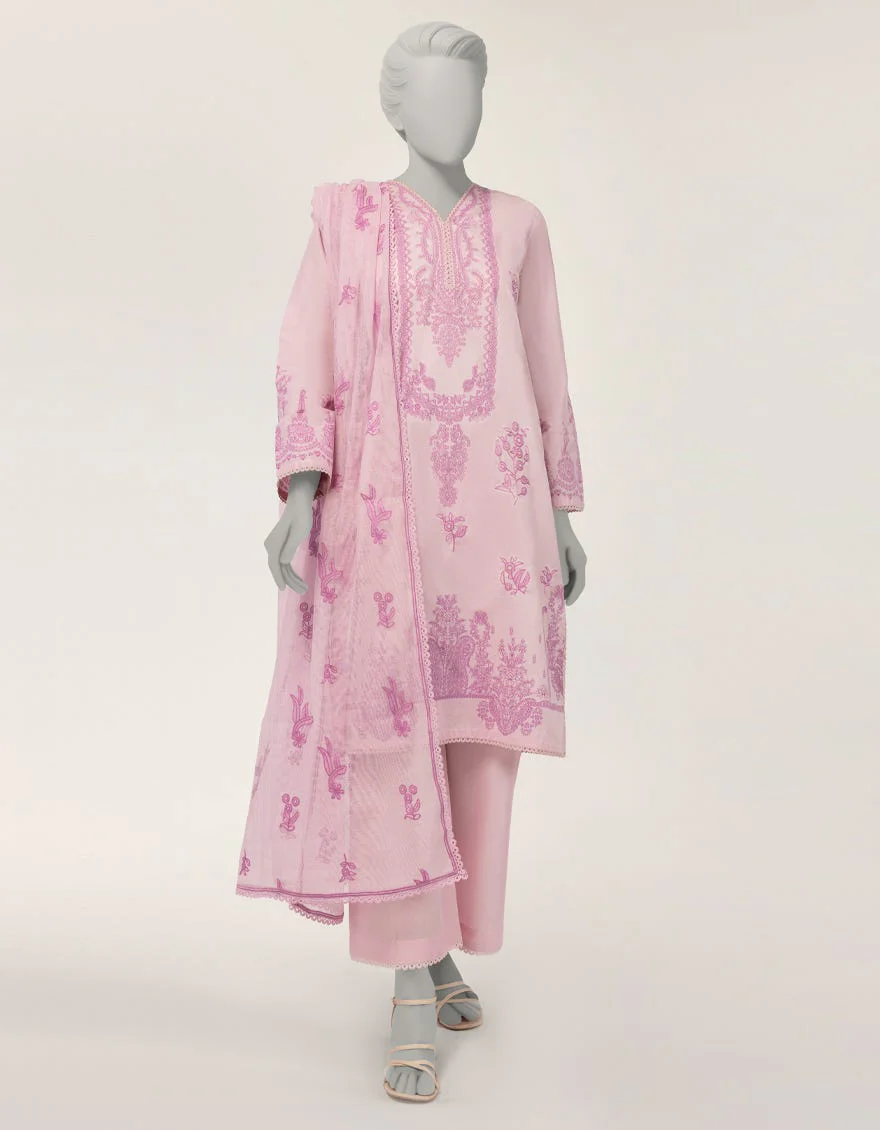 Junaid Jamshaid JLS26432S Pink Spring Lawn 2026