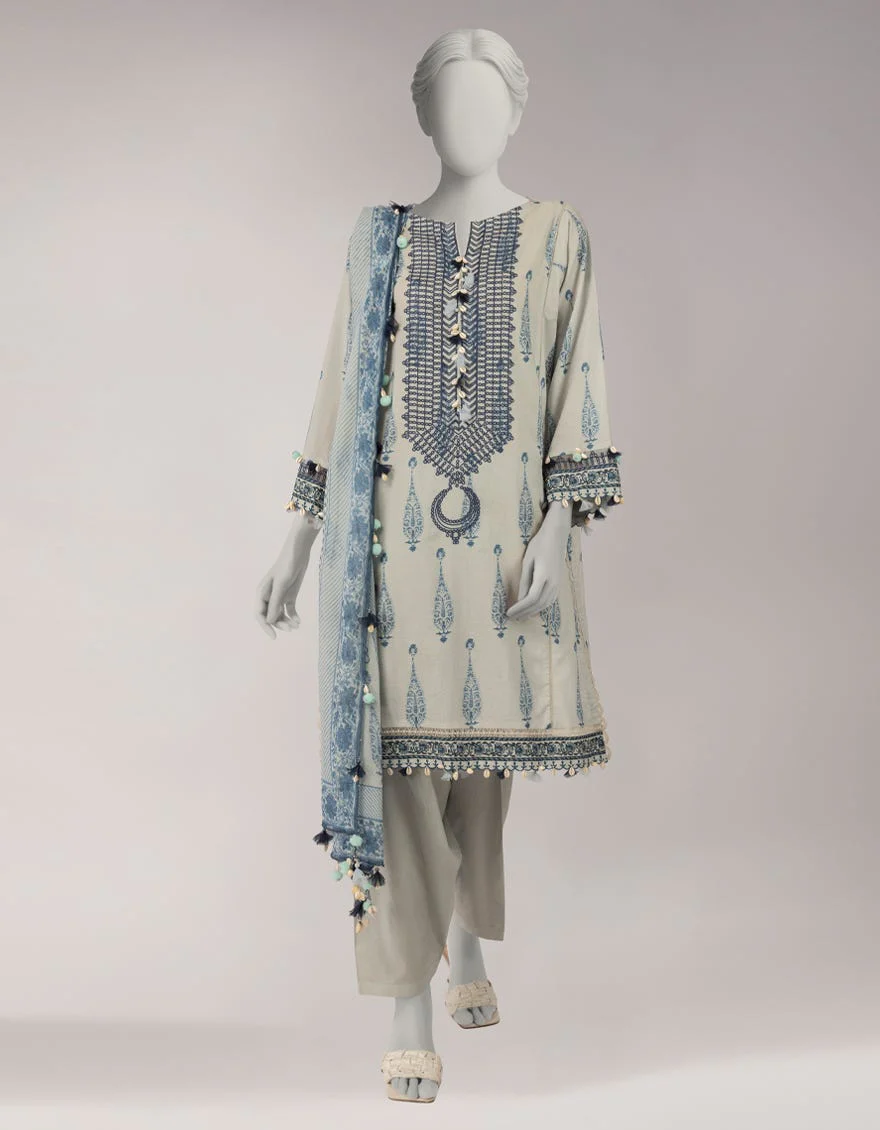Junaid Jamshaid JLU263727U Grey Spring Lawn 2026