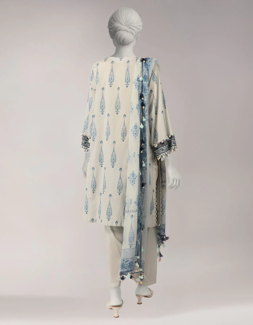 Junaid Jamshaid JLU263727U Grey Spring Lawn 2026 - Image 2