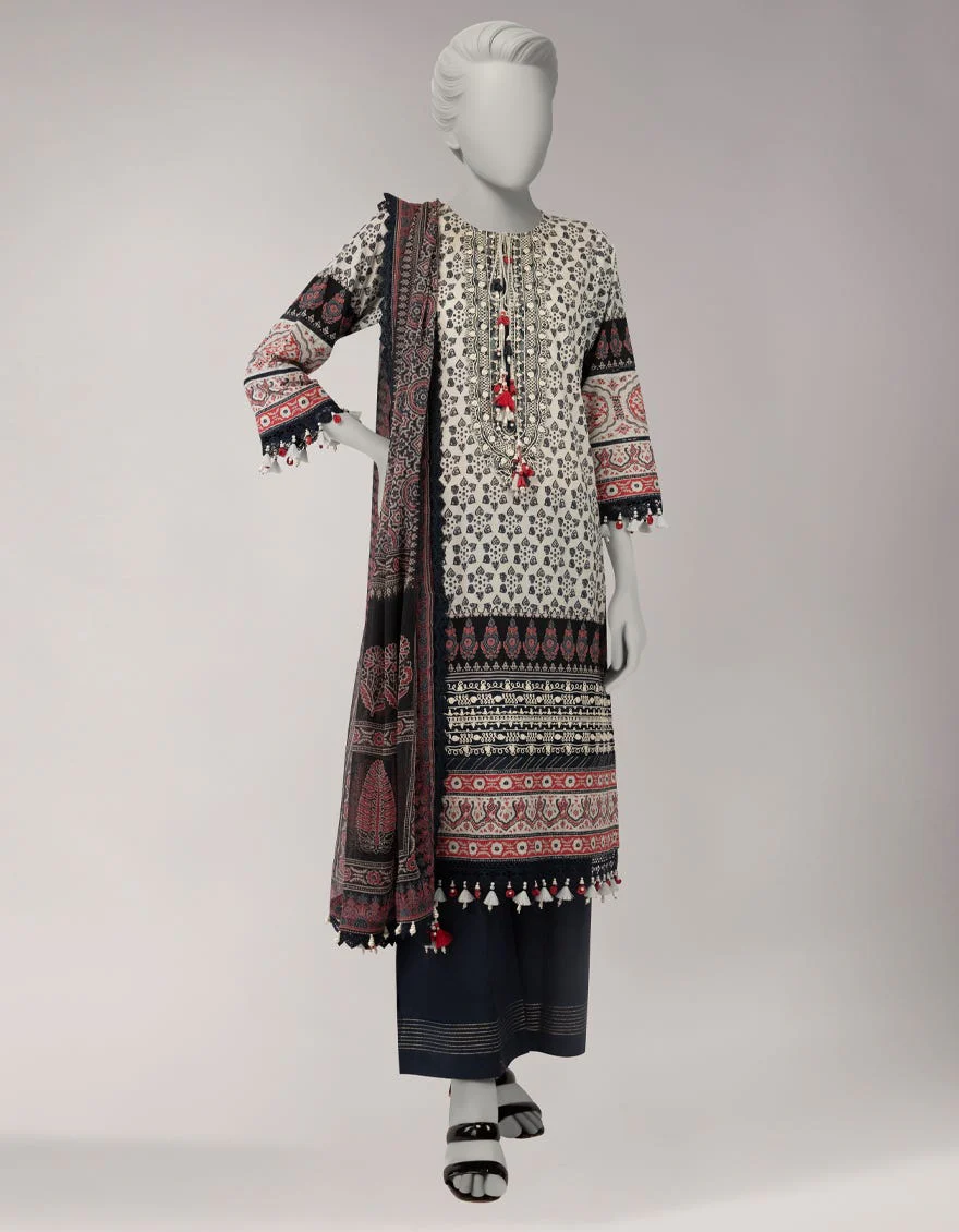 Junaid Jamshaid JLU263757U Grey Spring Lawn 2026