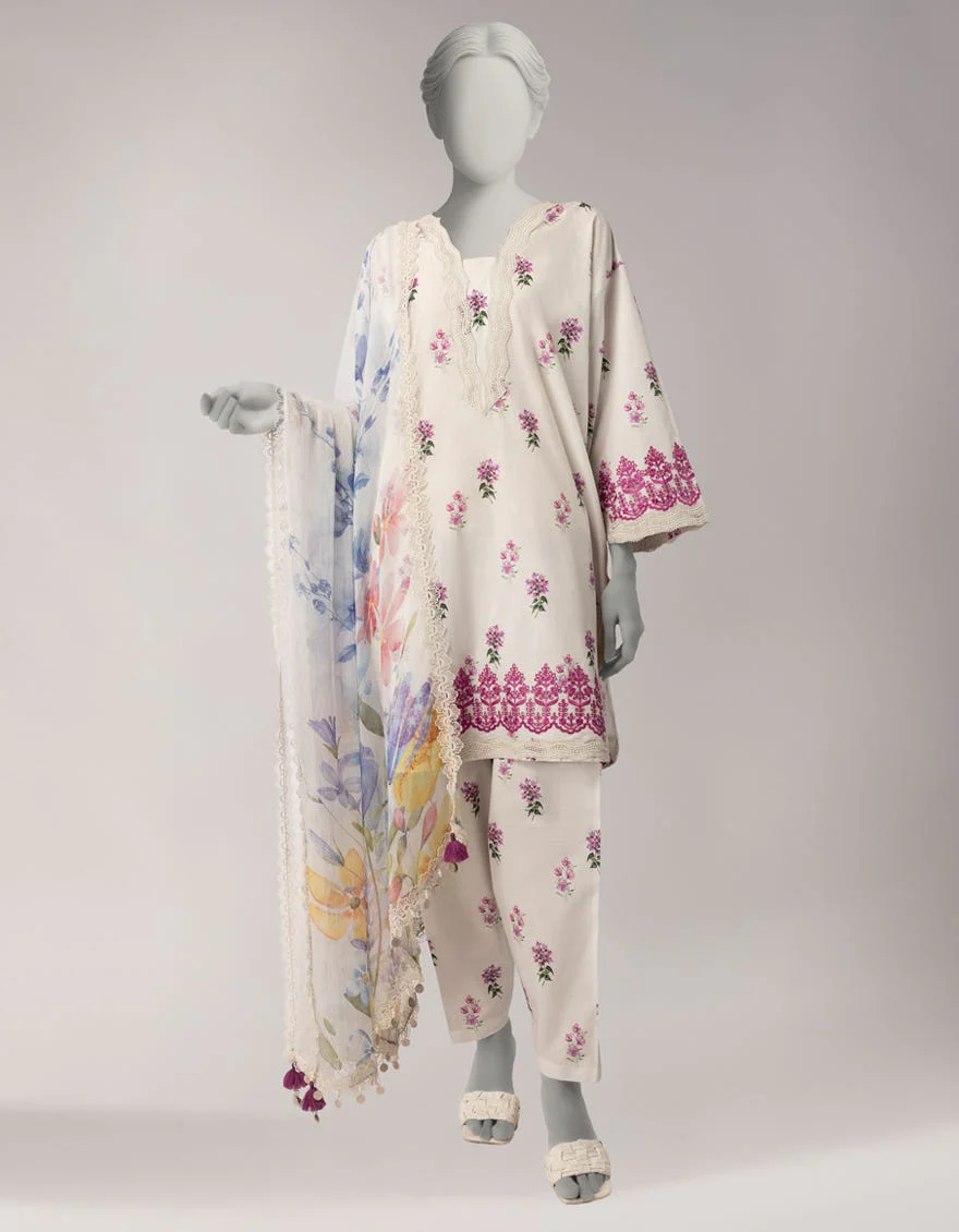 Junaid Jamshaid JLU263765U White Spring Lawn 2026