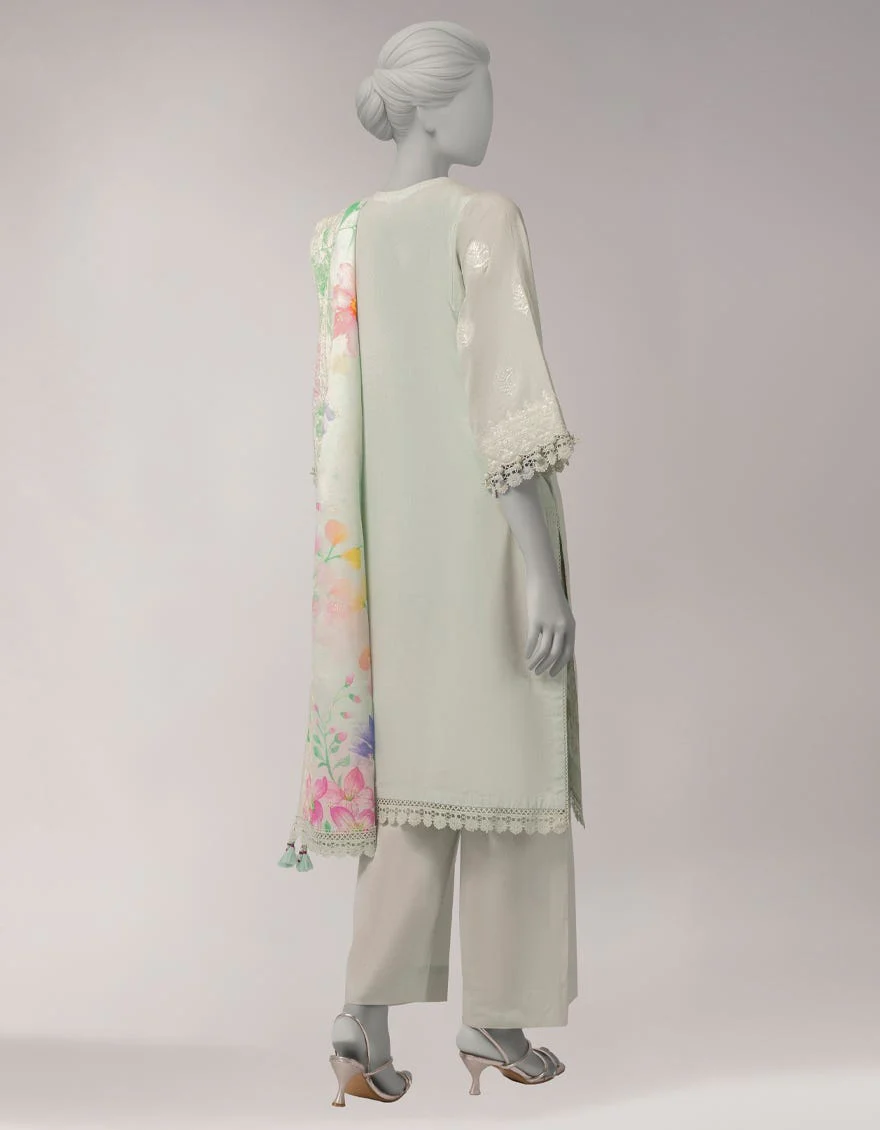 Junaid Jamshaid JLU263828U Green Spring Lawn 2026 - Image 2