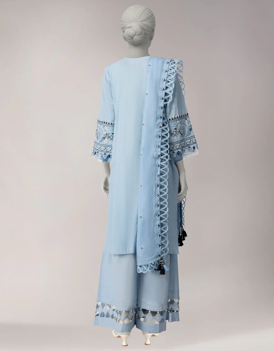 Junaid Jamshaid JLU263832U Blue Spring Lawn 2026 - Image 2