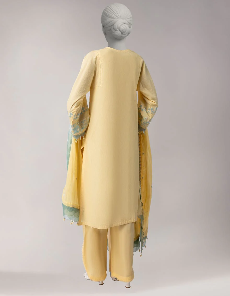 Junaid Jamshaid JLU263833U Yellow Spring Lawn 2026 - Image 2