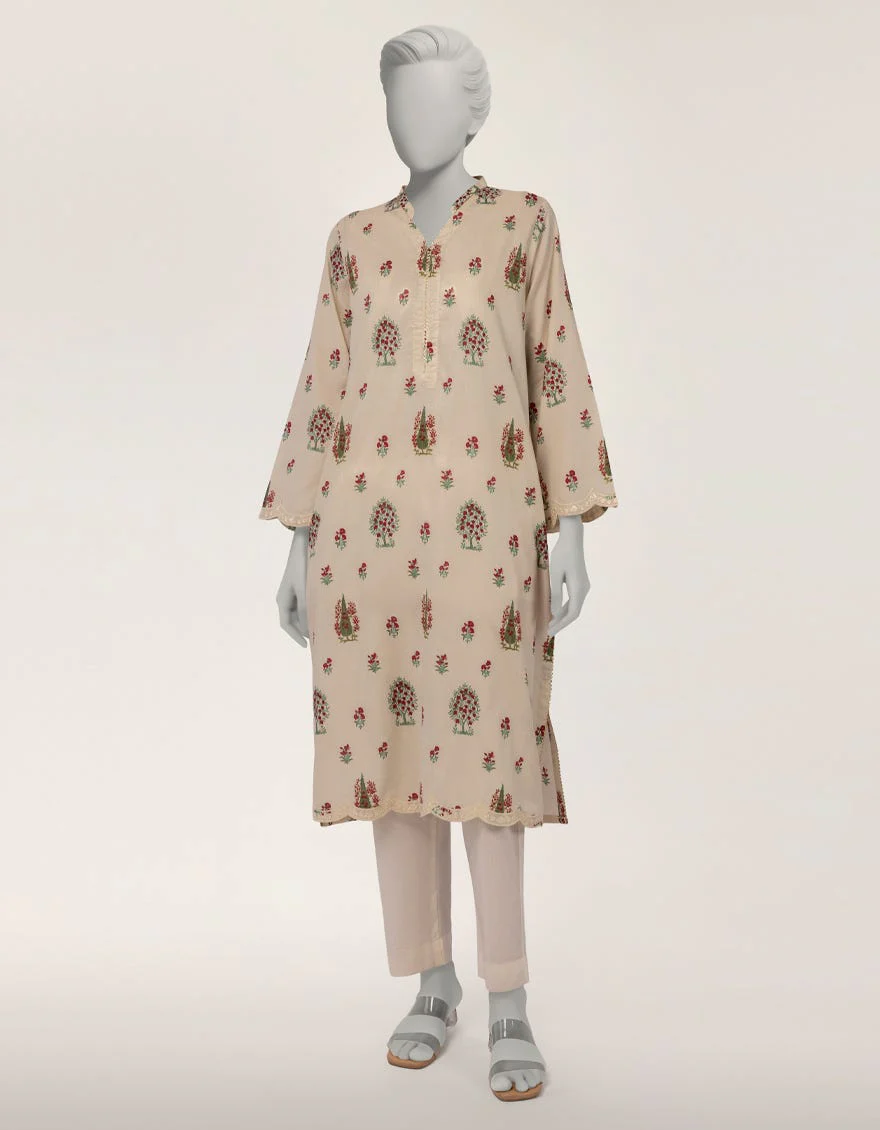 Junaid Jamshaid JSS26589S Beige Spring Lawn 2026
