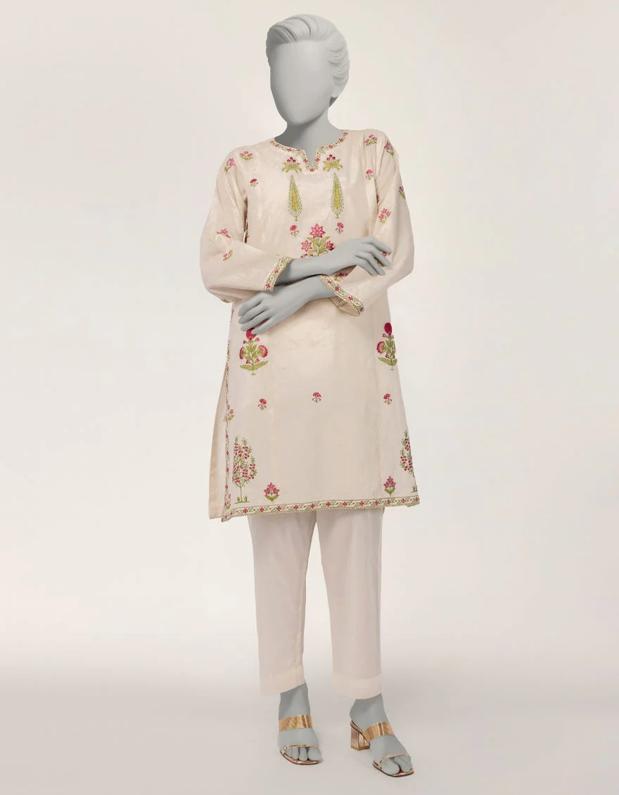 Junaid Jamshaid JSS26604S Off-White Spring Lawn 2026