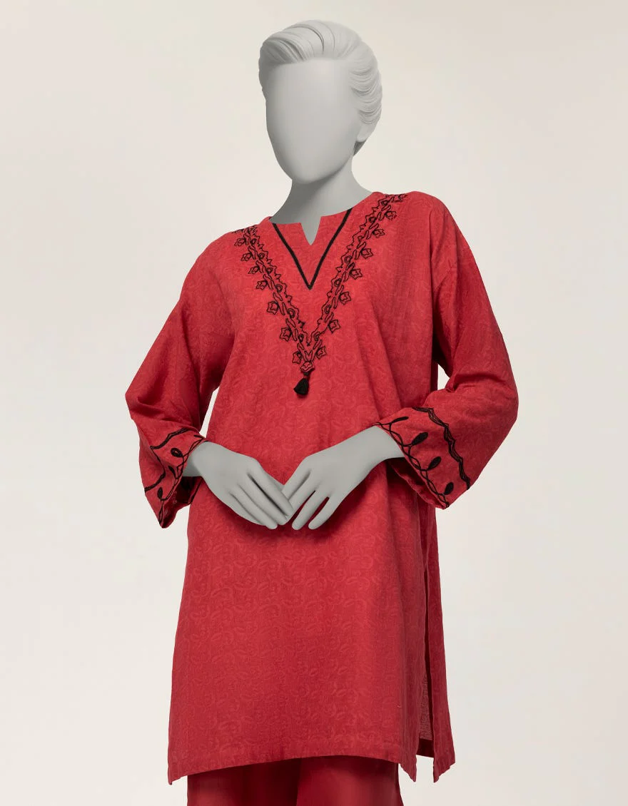 Junaid Jamshaid JST262298S Red Spring Lawn 2026 - Image 2