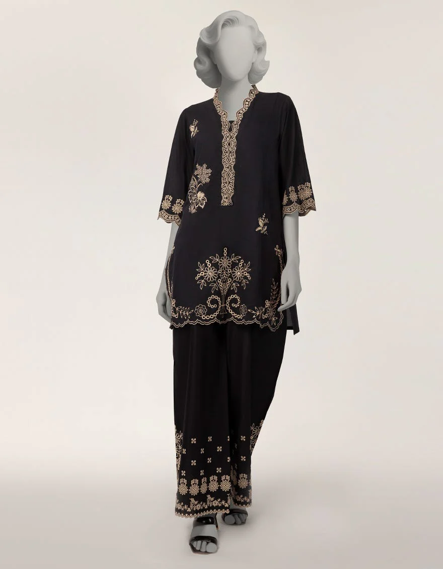 Junaid Jamshaid JST262315S Black Spring Lawn 2026