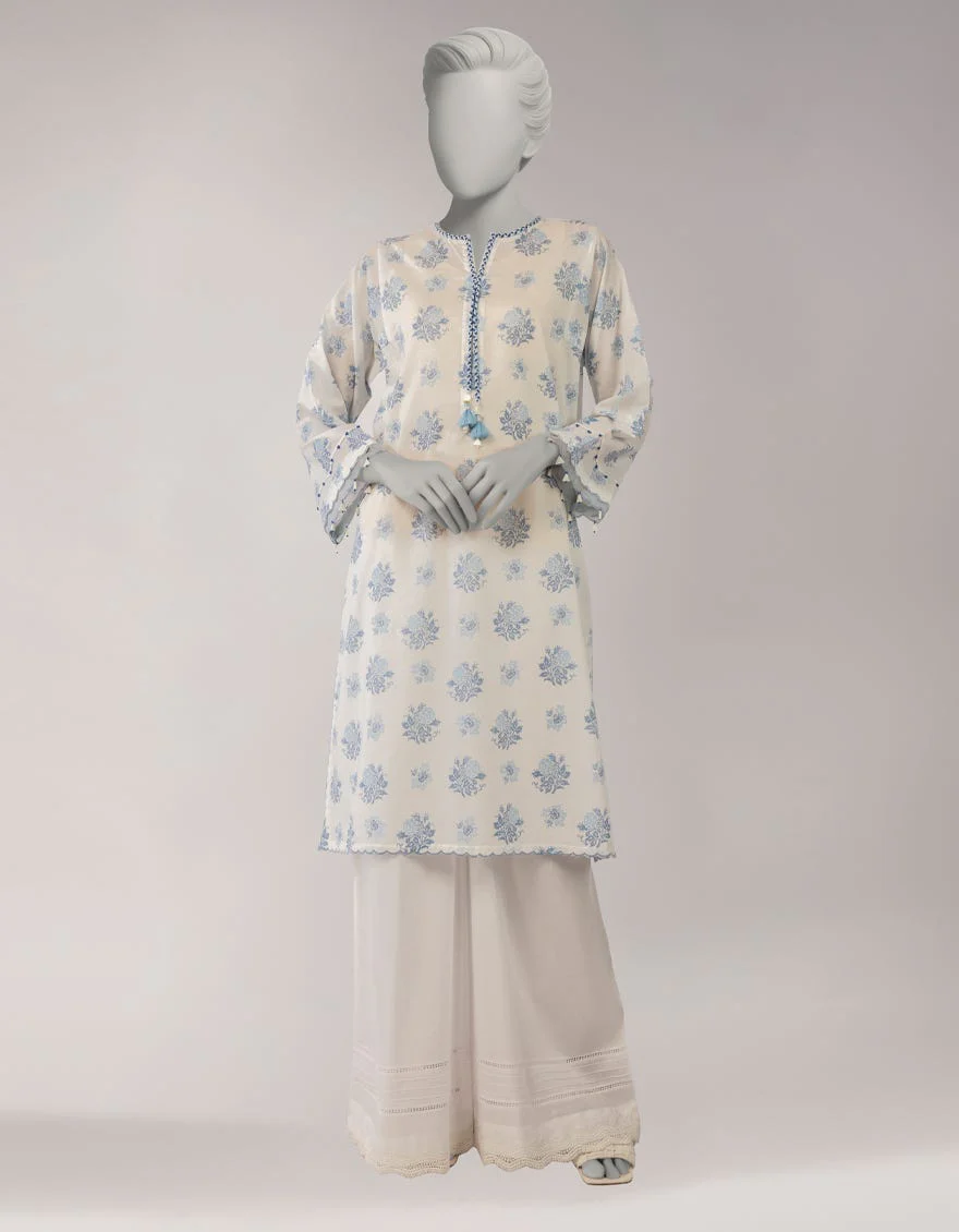 Junaid Jamshaid JSU26953U White Spring Lawn 2026