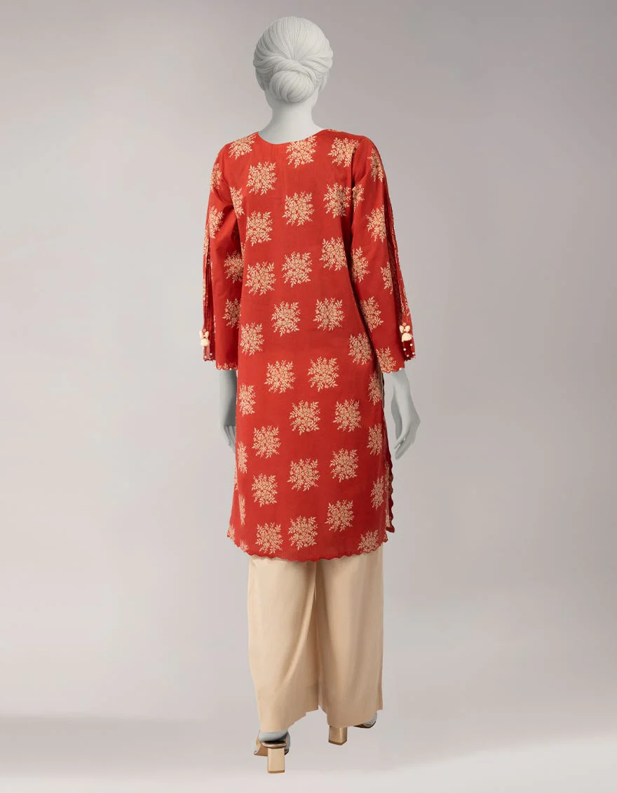 Junaid Jamshaid JSU26957U Rust Spring Lawn 2026 - Image 2
