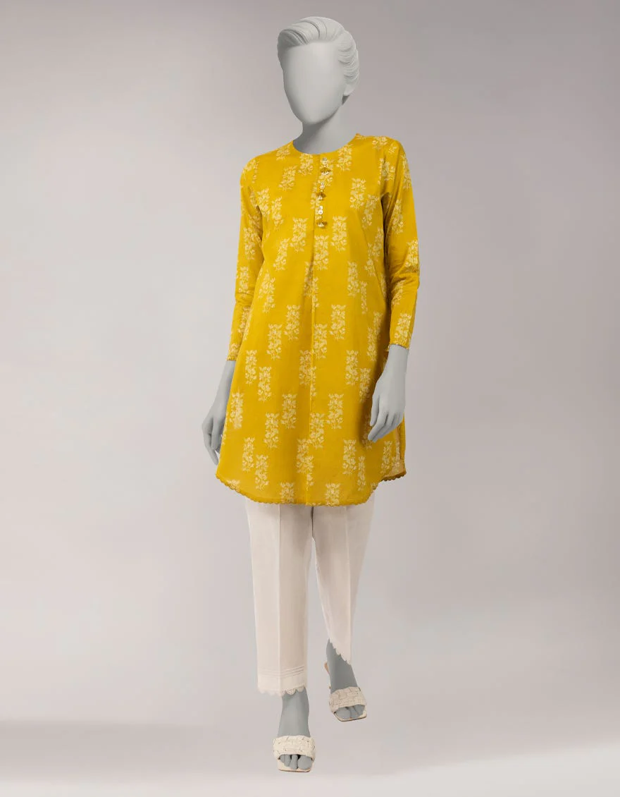 Junaid Jamshaid JSU26958U Mustard Spring Lawn 2026