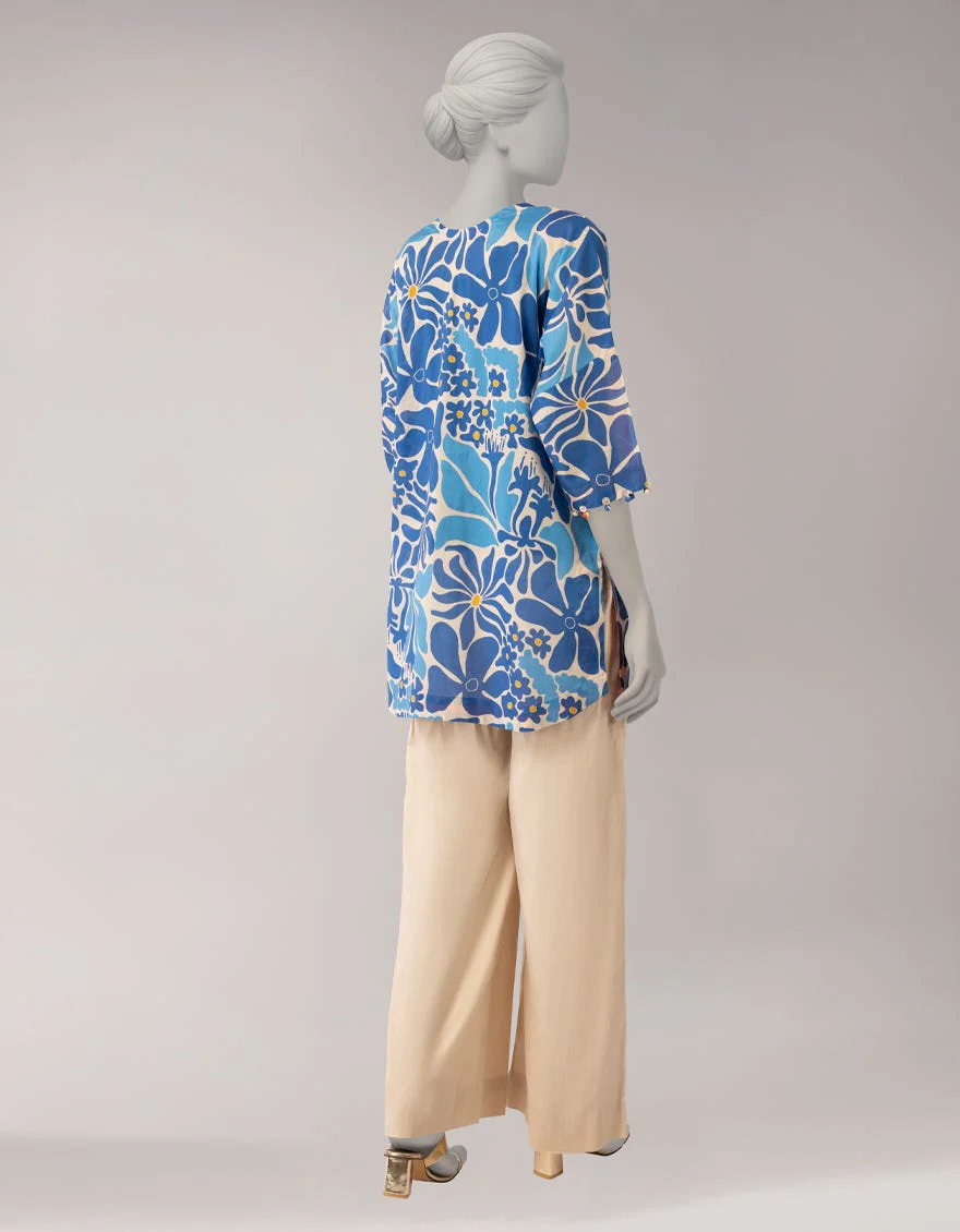 Junaid Jamshaid JSU26962U Blue Spring Lawn 2026 - Image 2