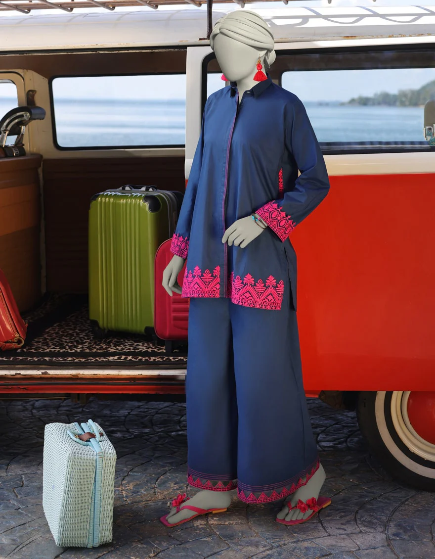 Juniad Jamshaid Blue Lawn Embroidered 2PC-JLAWN-S-JST-25-2020-S Summer Pret 2025