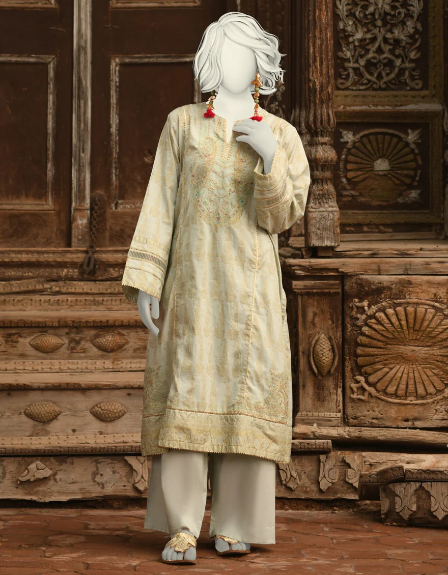 Juniad Jamshaid Green Lawn Embroidered 2PC-JLAWN-S-JST-25-2012-S Summer Pret 2025