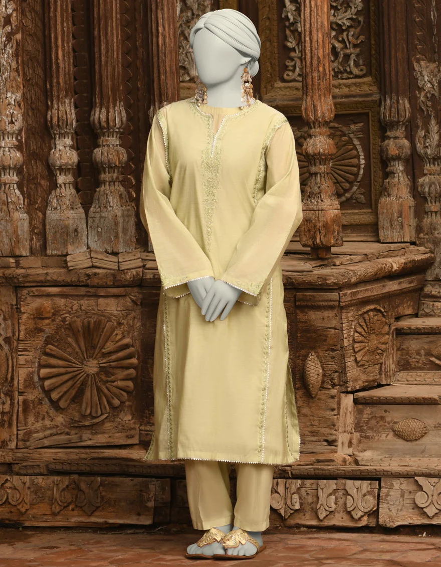 Juniad Jamshaid Green Paper Cotton Embroidered 2PC-JLAWN-S-JST-25-2013-S Summer Pret 2025