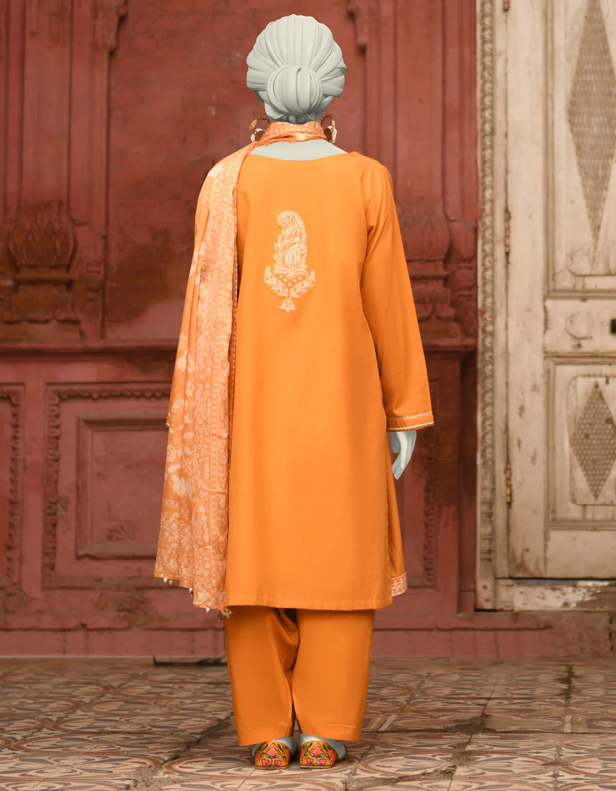 Juniad Jamshaid Mustard Lawn Embroidered 3PC-JLAWN-S-25-061-S Summer Pret 2025 - Image 2