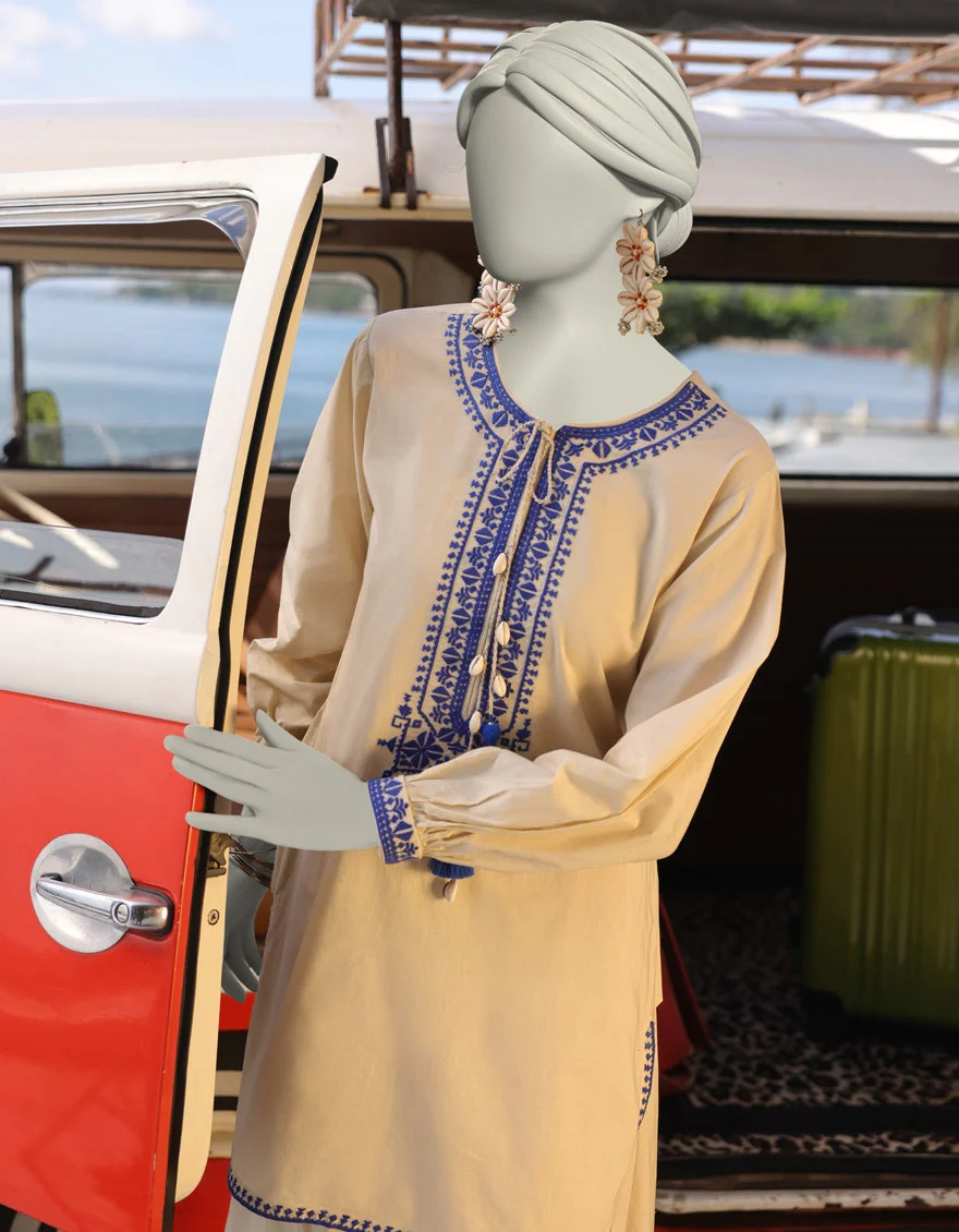 Juniad Jamshaid Off White Lawn Embroidered 2PC-JLAWN-S-JST-25-2017-S Summer Pret 2025 - Image 2