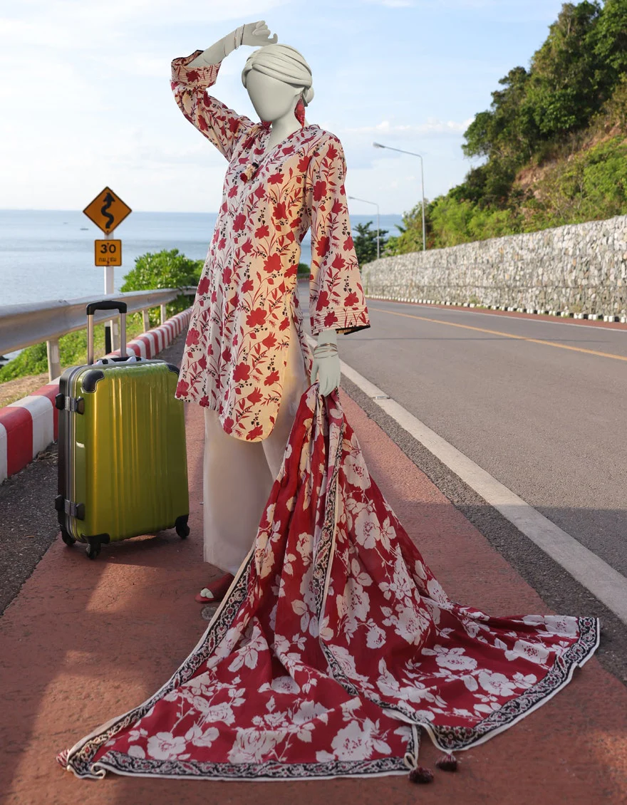 Juniad Jamshaid Off White Lawn Printed 2PC-JLAWN-S-JDS-25-1012-S Summer Pret 2025