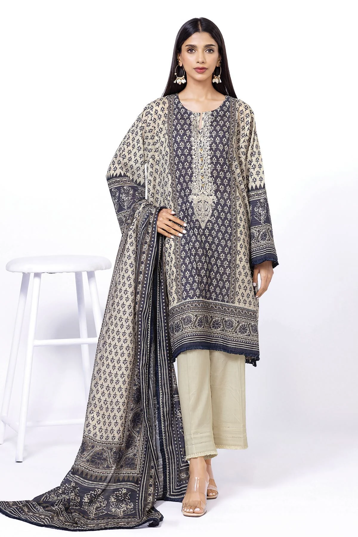 Khaadi MN14A-VG Spring Summer Lawn 2025