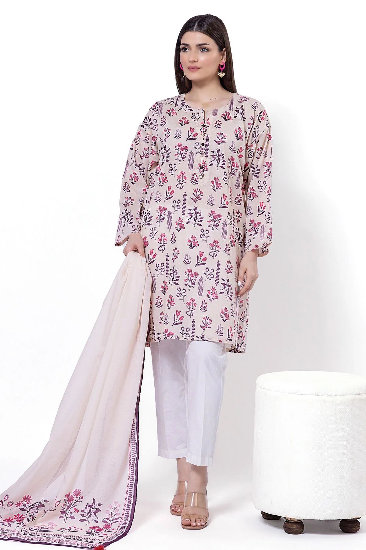 Khaadi SSZ186A Fabrics 2 Piece Top and Dupatta 2025