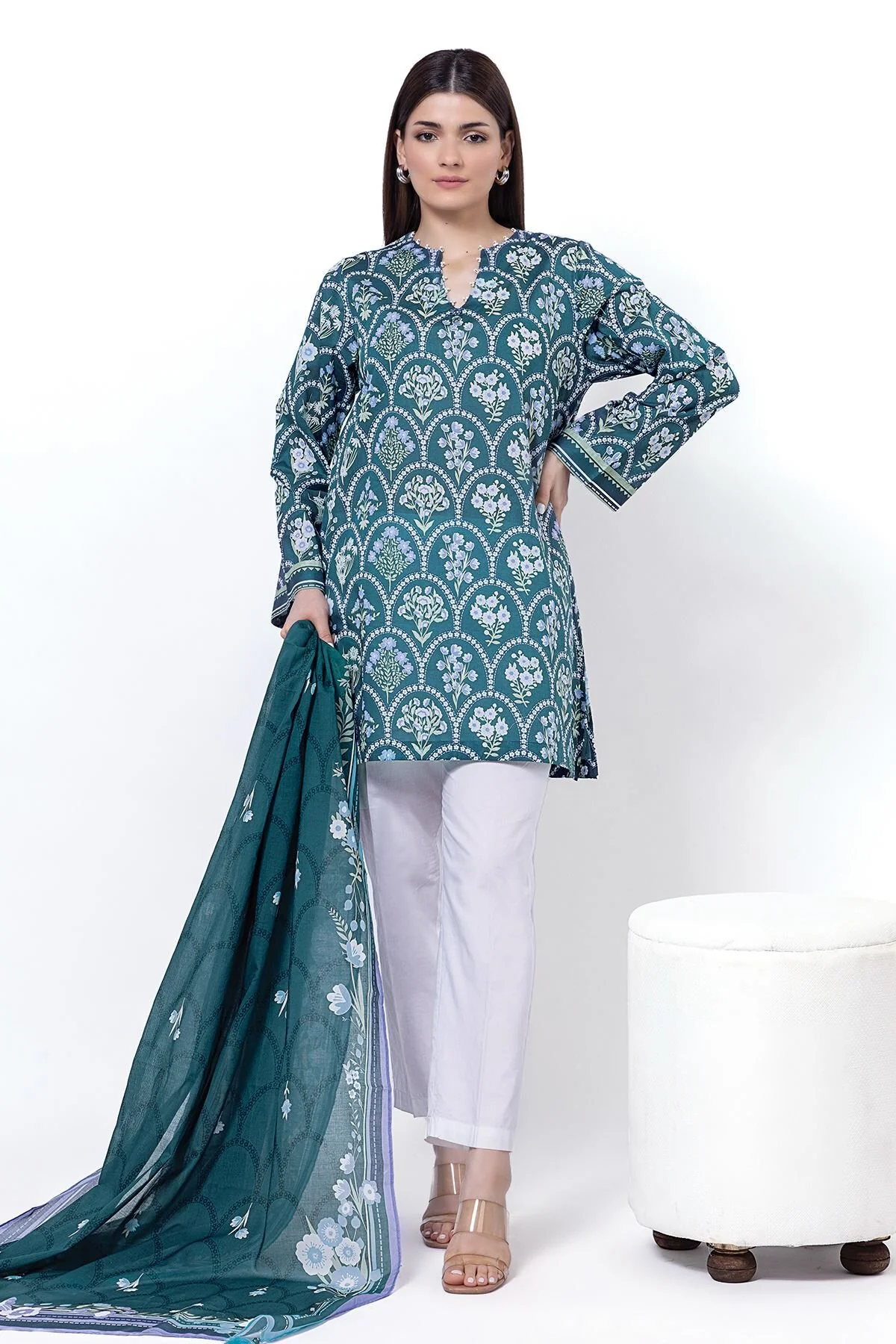 Khaadi SSZ187A Fabrics 2 Piece Top and Dupatta 2025
