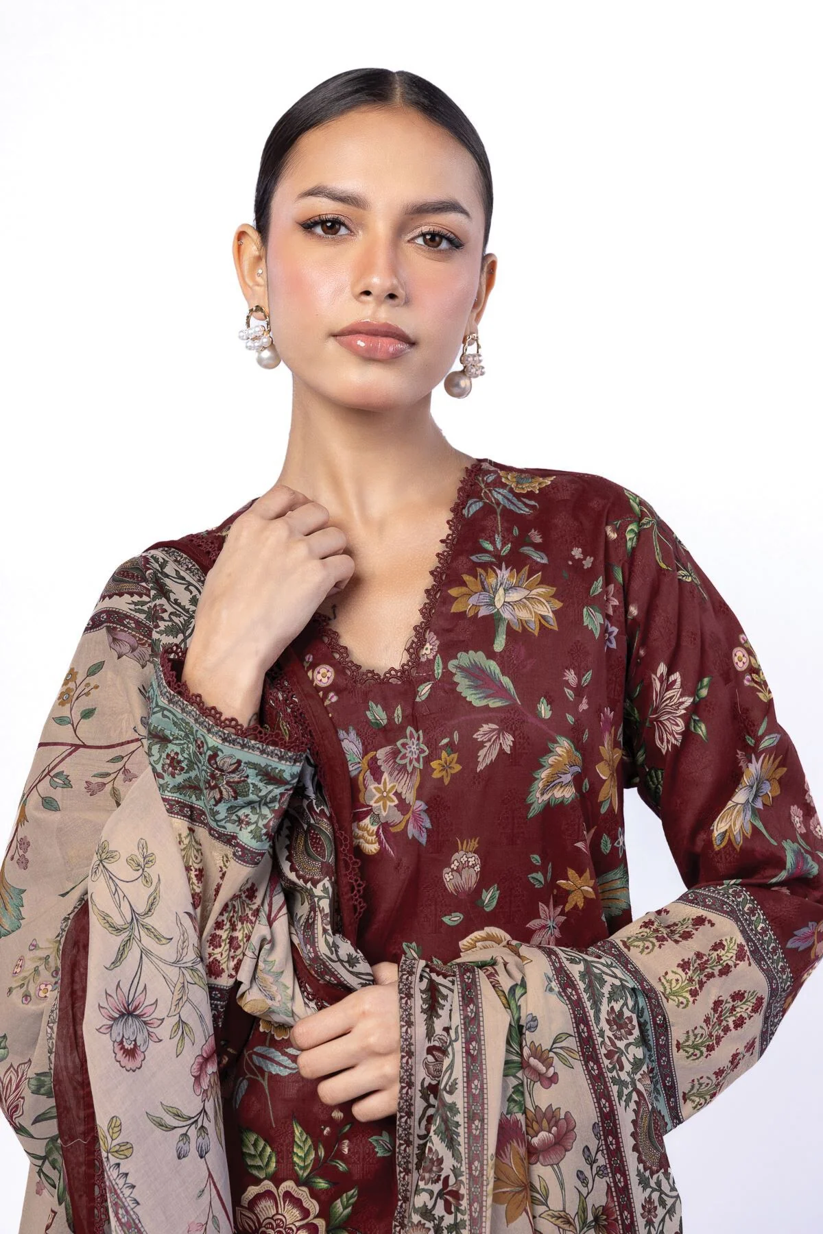 Khaadi T-A22-26-101FD-VG_MULTI Fabrics First Bloom 2026 - Image 2