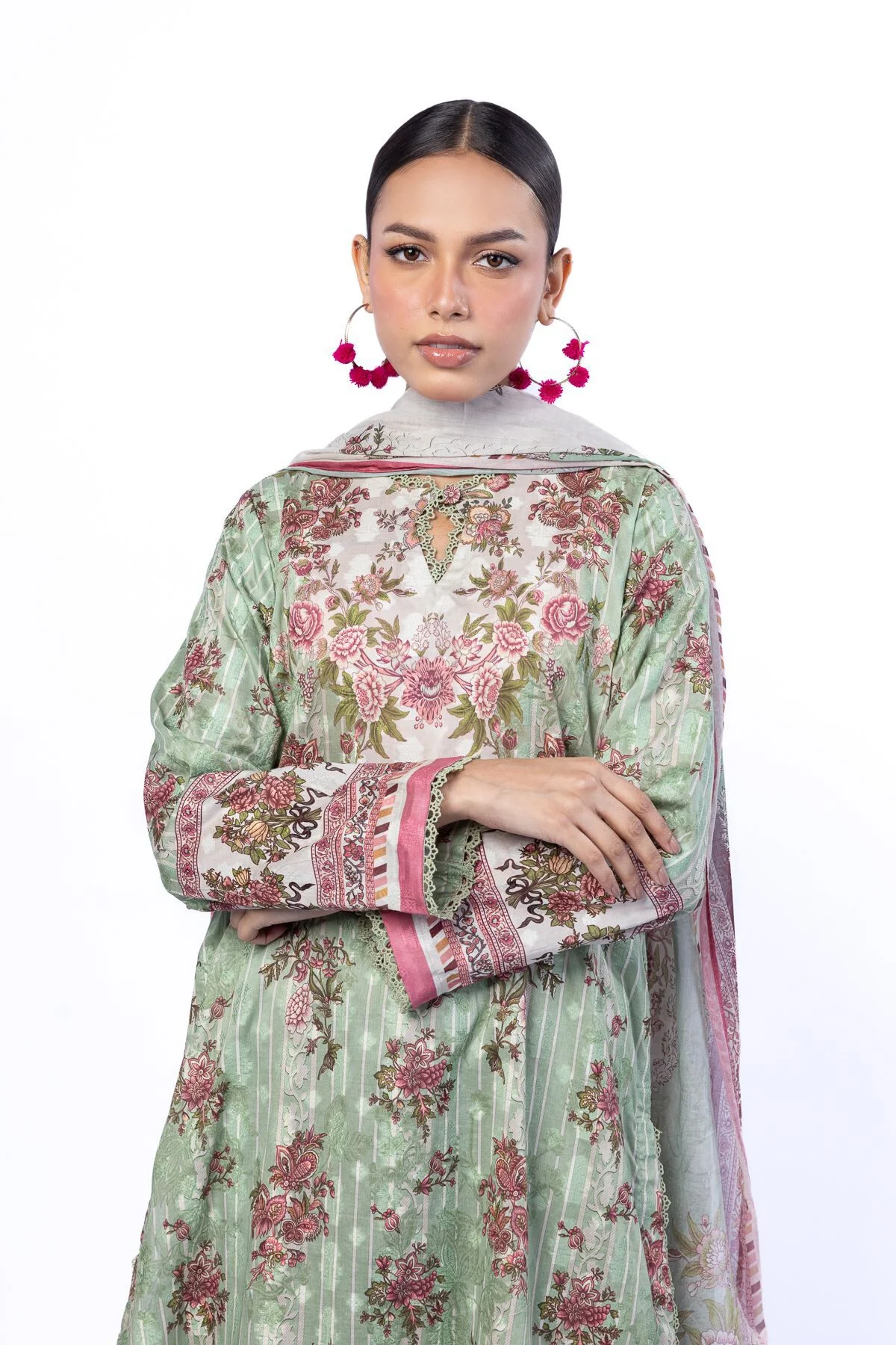 Khaadi T-A22-26-101FG-VG_MULTI Fabrics First Bloom 2026 - Image 2